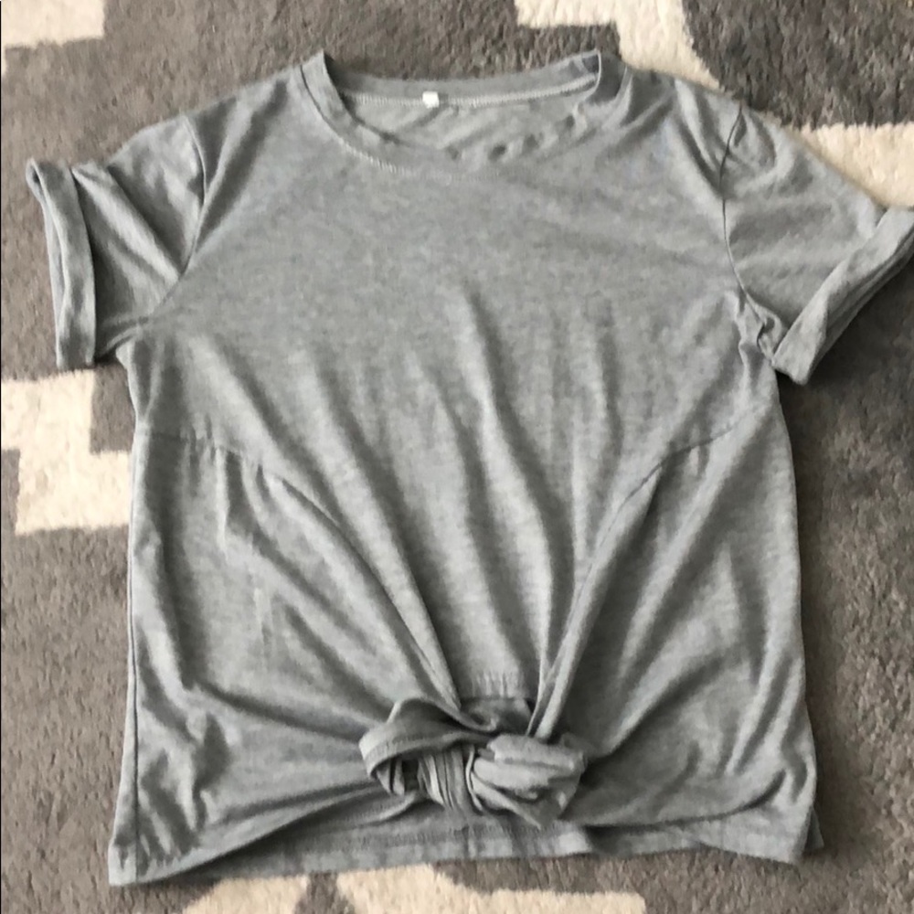 Grey knotted shirt